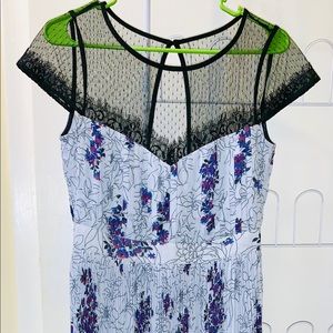 Retro inspired Tracey Reese floral midi dress